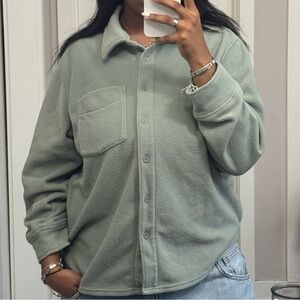 Gap Green Fleece Button Down